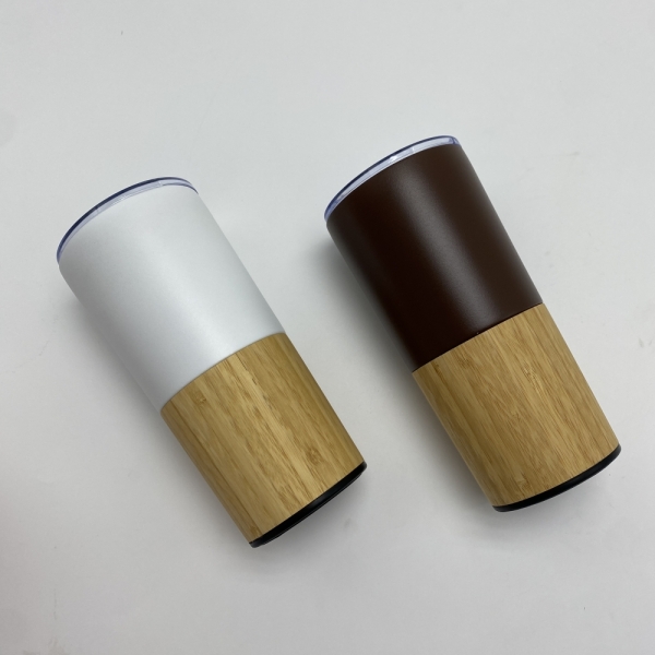 Vacuum cup with Bamboo decoration 