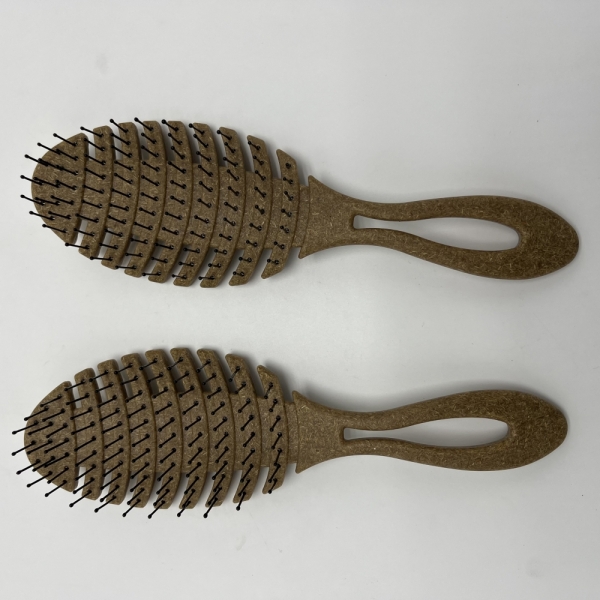 High quality sustainable Coconut plant fiber Hair Brush 