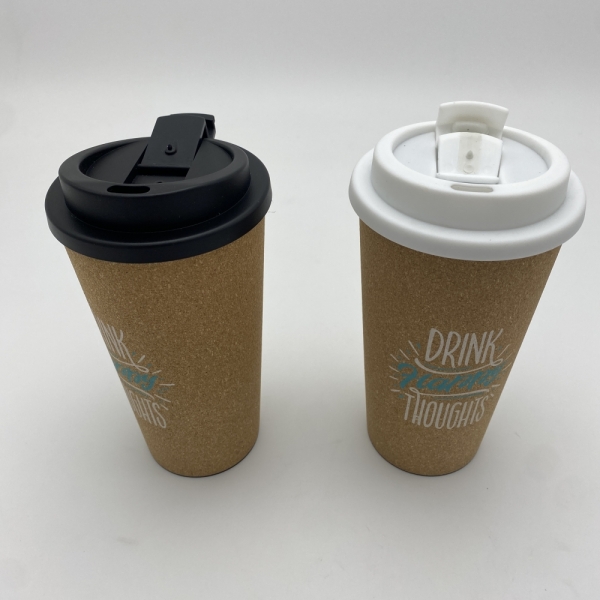 Heat Insulated double wall Corks coffee cup 450ml takeaway cup