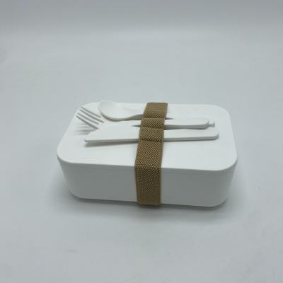Double Layer PP/PLA Lunch Box Children School Kids Box With Spoon Fork Knife