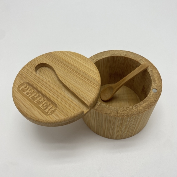 Bamboo Bath Salt Tank/Pepper Spice Cellar