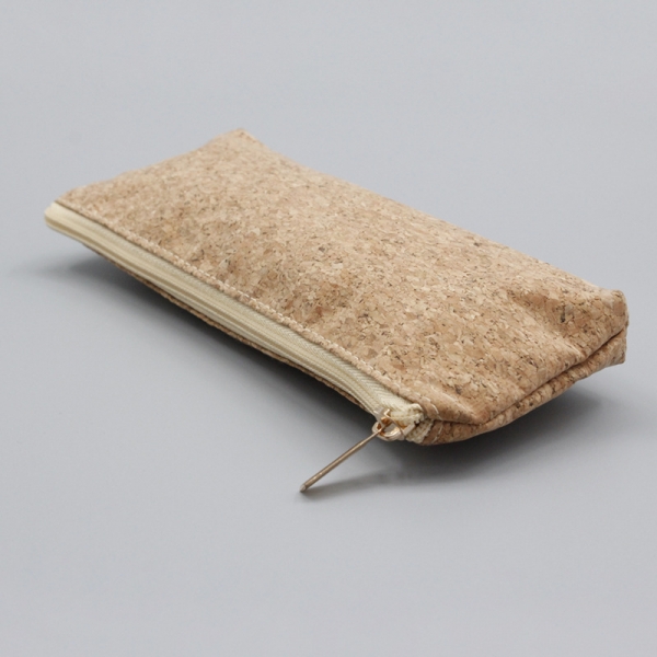 ECO-Friendly Cork Pencil Case with High-Quality Zipper for Students 