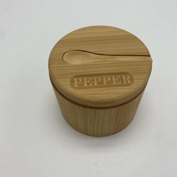 Bamboo Bath Salt Tank/Pepper Spice Cellar