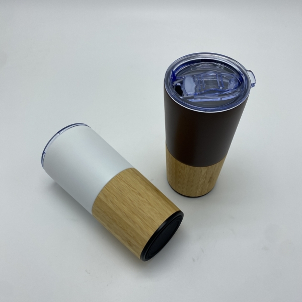 Vacuum cup with Bamboo decoration 