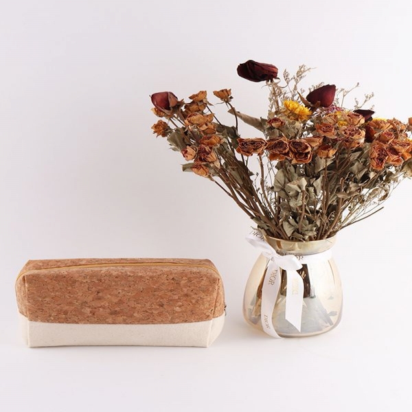 Natural Cork Makeup Cosmetic Bag Wholesale Travel Toiletry Bag with Logo 