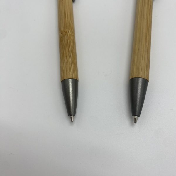 Cheap laser logo pen eco-friendly bamboo metal ballpoint pen