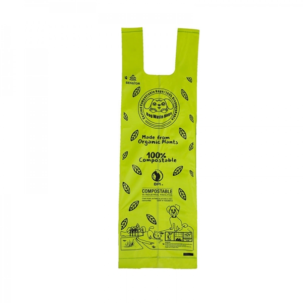 Compostable Pet Poop T shape Waste bag 