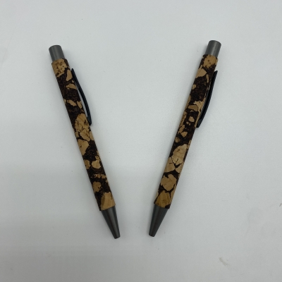 Cheap office Promotional Coffee grounds ball Pen Cork with Custom Logo