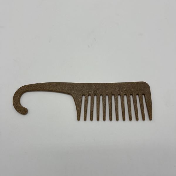 8263 Coconut Plant Fiber  Frosted Curved Rattail Comb