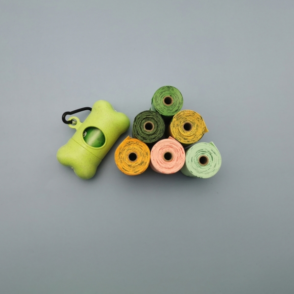 Wheat straw fiber Compostable poop bag Dispenser 