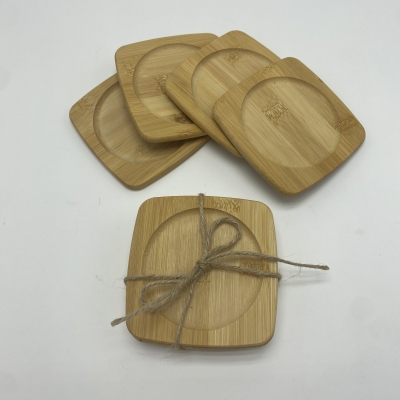 TF-CC04  Natural Bamboo Wooden  Coasters