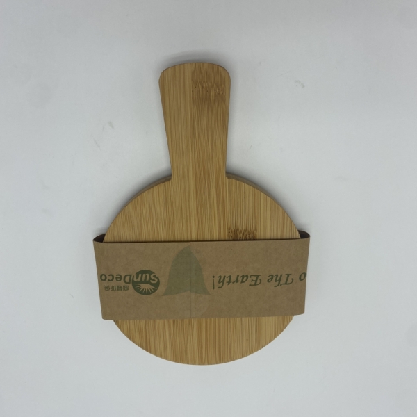 TF-PK-S Wholesale Custom Logo Butter Stainless Steel Knife Cheese Tools Round Wooden Bamboo Cheese Board and Knife Set