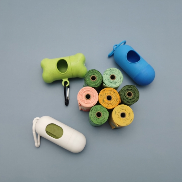 Wheat straw fiber Compostable poop bag Dispenser 