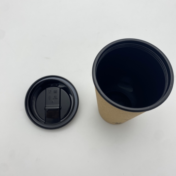 Single wall for Cold coffee Recycled Cork takeaway coffee cup 450ml