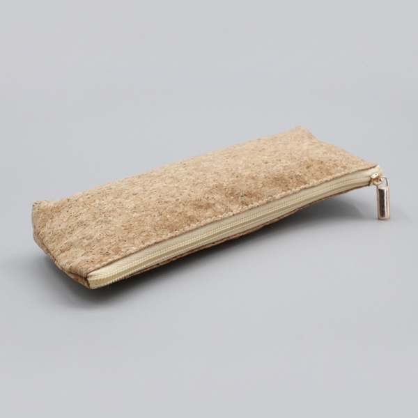 ECO-Friendly Cork Pencil Case with High-Quality Zipper for Students 