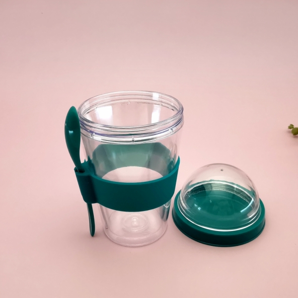 On the Go Storage Cup Double layer Yogurt cup with Spoon 