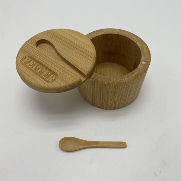 Bamboo Bath Salt Tank/Pepper Spice Cellar