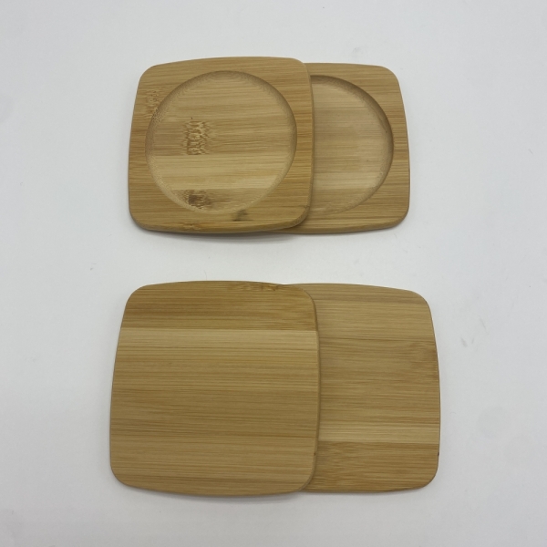 TF-CC04  Natural Bamboo Wooden  Coasters