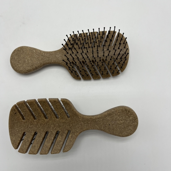 2380  Coconut plant fiber Mini Hair Brush Portable Comb