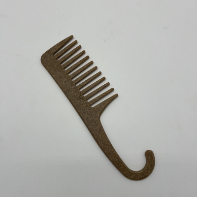 8263 Coconut Plant Fiber  Frosted Curved Rattail Comb