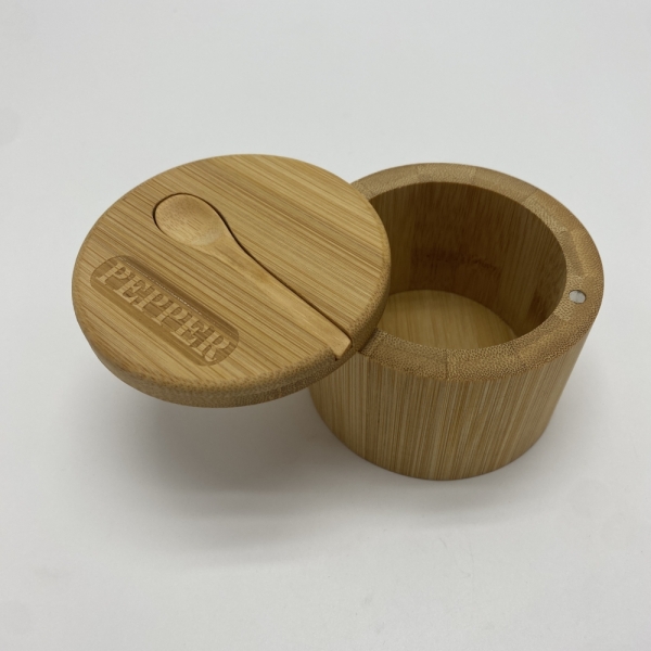 Bamboo Bath Salt Tank/Pepper Spice Cellar
