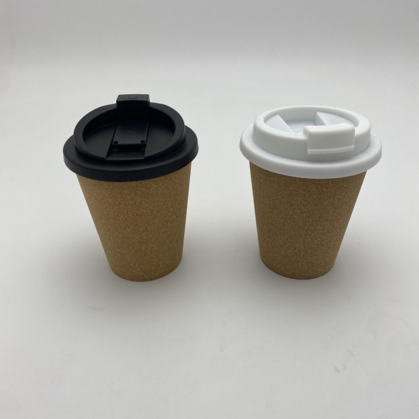 Heat Insulated ECO-Friendly plastic cup with Corks outside decoration