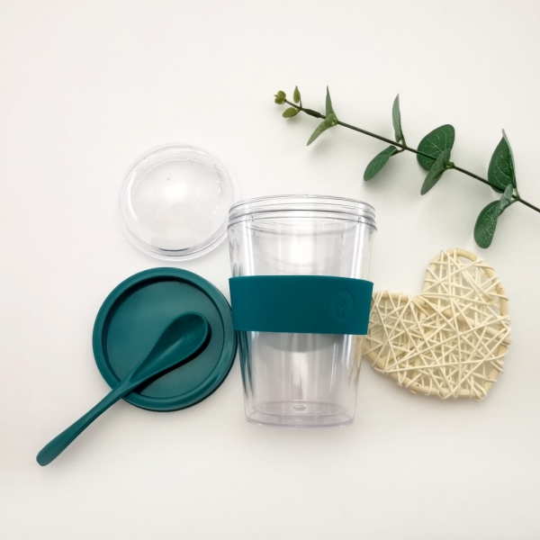 On the Go Storage Cup Double layer Yogurt cup with Spoon 