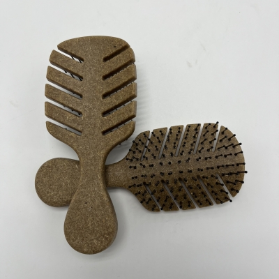 2380  Coconut plant fiber Mini Hair Brush Portable Comb