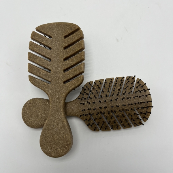 2380  Coconut plant fiber Mini Hair Brush Portable Comb