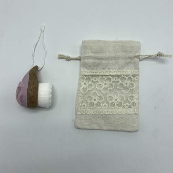 Eco-friendly Coconut Fibre Handle Face Cleaning Brush Double-sided Super Soft Coir Facial Cleansing Brush