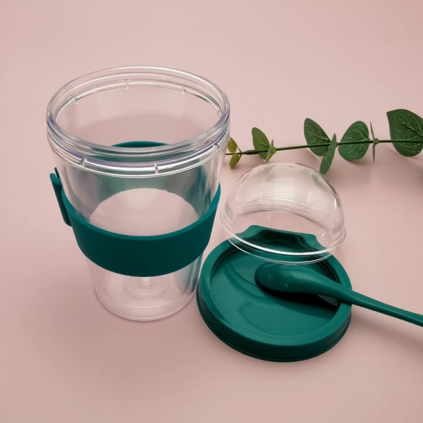 On the Go Storage Cup Double layer Yogurt cup with Spoon 