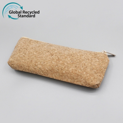 ECO-Friendly Cork Pencil Case with High-Quality Zipper for Students 